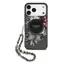 Guess IML Flowers Strap MagSafe Back Cover für iPhone 17 Pro Max Schwarz