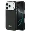 Lacoste PVC Iconic Petit Pique Metal Logo MagSafe Rückseite für iPhone 17 Pro Max Schwarz