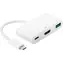 MicroConnect USB-C auf USB3.0+HDMI+USB 3.1-C Adapter weiß