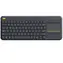 Logitech Wireless K400 PLUS US / Kabellose Tastatur / Touchpad / USB / USA