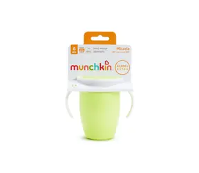 Munchkin - Junior Auslaufsicherer Becher 360° mit Griffen 207 ml-grün