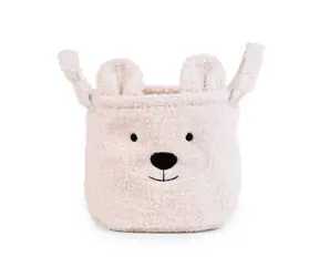 Childhome Spielzeugkorb Teddy Off White 25x20x20 cm