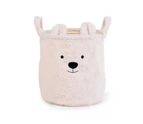Childhome Spielzeugkorb Teddy Off White 30x30x30 cm