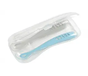Beaba First Silikonlöffel 2 Stück mit Windy Blue Etui