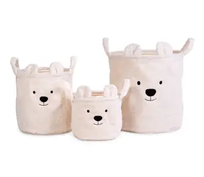 Childhome Spielzeugkörbe Teddy Off White 3 Stk