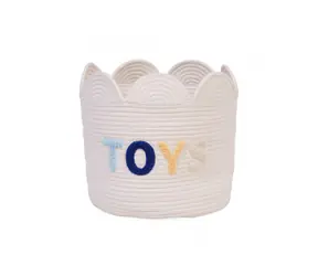 Childhome Spielzeugkorb Flower Off White 30x30x30 cm