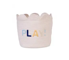 Childhome Spielzeugkorb Flower Off White 35x35x35 cm