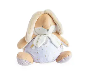 Doudou Weißes Kaninchen mit Stauraum für Schlafanzüge, 38 cm
