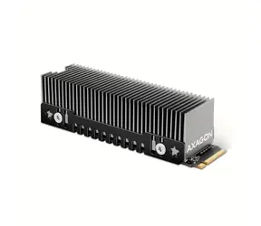 Axagon CLR-M2XT, passiver Aluminiumkühler für ein- und zweiseitige M.2-SSD-Festplatte, Höhe 24 mm