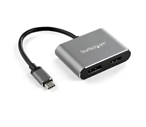StarTech USB-C auf HDMI 2.0 & DisplayPort 1.2 Adapter silber