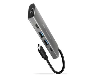 Axagon HMC-5G2, USB-Hub (10 Gbit/s), Anschlüsse: 2x USB-A, 2x USB-C, HDMI 4K/60, PD 100 W, USB-C-Kabel (13 cm)
