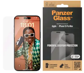 PanzerGlass Classic Fit Schutzglas für Apple iPhone 15 Pro Max