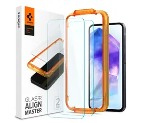 Spigen Glass tR AlignMaster 2 Pack Schutzglas für Samsung Galaxy A55 2 Stk
