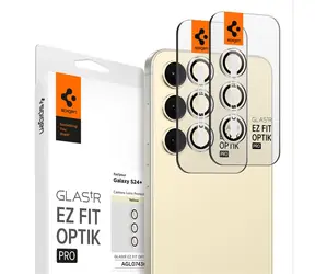 Spigen Glass tR EZ Fit Optik Pro Kameraschutzglas für Samsung Galaxy S24+ 2 Stück gelb