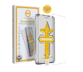Mobile Origin Screen Guard mit Pfeil-Applikator Schutzglas für Samsung Galaxy A55 mit Applikator