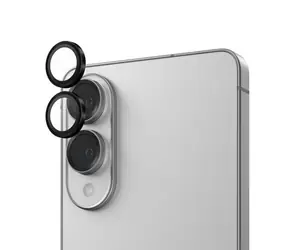 PanzerGlass Hoops Samsung Galaxy S25 Edge schwarze Schutzringe für Kameralinsen