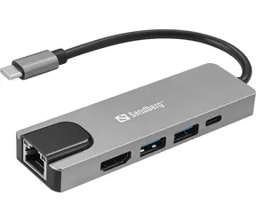 Sandberg USB-C 5-in-1 Reise-Dock Saver schwarz