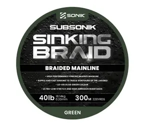 Sonik Cord Subsonic Sinking Braid 300 m 0,20 mm 40 lb