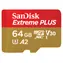 SanDisk Extreme PLUS microSDXC 64 GB + Adapter / Speicherkarte / Klasse 10 / UHS-I U3 / A2 / V30