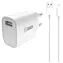 2GO weiß / Netzteil / USB-A / 10,5 W / 5 V / 2,1 A / mit Lightning-Kabel