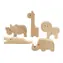 Creativ Company Holz-Safari-Tiere / Kreativset / 10 Figuren / Höhe 3-14,5 cm / ab 3 Jahren