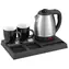 Adler AD 1354 schwarz, Edelstahl / Hotelset mit Wasserkocher / 1,2 l / 1500 W / 2 Tassen