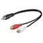 PremiumCord -Kabel 1x CINCH-2x CINCH / Audio-Anschlusskabel / Stecker/2x Buchse / 20 cm