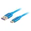 Lanberg CA-USBO-21CU-0010-BL blau / USB-Kabel / USB-A (M) - USB-C (M) / USB 2.0 / 1 m