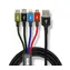 i-Box IKUM4W1 schwarz / Ladekabel / 4-in-1 / 1,2 m / 2 A / Nylon