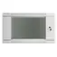 Lanberg WF01-6406-10S grau / Wandrack 19" / 6 HE / 600 × 450 mm / Glastür / flach verpackt