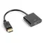 Lanberg schwarz / Adapter / DisplayPort (M) auf HDMI (F) / 10 cm / 1080p / 60 Hz
