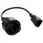C-tech Netzadapter C14 (M) schwarz / Schuko (F) / 15 cm