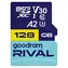 Goodram RIVAL M2AA microSDXC 128 GB + SD-Adapter / Klasse 10 / UHS-I / U3 / A2 / V30 / R: bis zu 170 MB/s / Schreiben: bis zu 120 MB/s