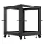 Lanberg Open Rack 12 HE schwarz / Standrack / 19" / 600 × 600 mm / Tiefe verstellbar 576-1034 mm / Tragfähigkeit 600 kg