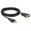 DeLock Kabel DisplayPort 1.2a (M) - DVI 24+1 (M) 3 m schwarz / passiv / 1920×1080