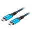 Lanberg USB-C 4.0 0,5 m schwarz-blau / USB-C-zu-USB-C-Kabel / 240 W / 8K 60 Hz