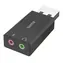 HAMA USB-Soundkarte schwarz / Soundkarte / USB-A / 2x 3,5-mm-Klinkenanschluss / Stereo