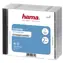 HAMA CD Standard Doppelbox, transparent-schwarz / CD/DVD-Hülle / für 2 Discs / 5 Stück