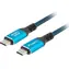 Lanberg CA-CMCM-45CU-0015-BK schwarz-blau / Kabel USB-C - USB-C / 1,5 m