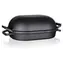 Banquet Excellent Ovale Auflaufform aus Gusseisen mit Deckel, schwarz / 39 × 26 × 14 cm / 3 + 4 l