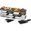 Rommelsbacher RC 800 silber / Elektrischer Raclettegrill / 795 W / 4 Pfannen / Antihaftbeschichtung
