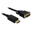 DeLock DisplayPort - DVI 24+1 schwarz / Kabel / 1 m / vergoldete Anschlüsse / passiv / DisplayPort 1.1