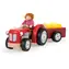 Tidlo Holztraktor mit Anhänger rot / ab 3 Jahren