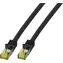 EFB-Patchkabel schwarz / Cat6A S/FTP / RJ45-RJ45 / LSZH / 7,5 m