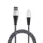 2GO Silber / Lade- und Datenkabel / USB-A auf Lightning / 1 m / Nylon