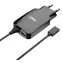 2GO schwarz / Netzteil / 1x USB-A / 12 W / inkl. USB-C-Kabel 140 cm