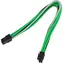Nanoxia NX8PE3EGWS schwarz/grün/weiß / Verlängerungskabel / PCI-E 8-Pin / 30 cm