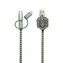 ThumbsUp! Slytherin-Grün, Grau / Ladekabel / 3-in-1 / USB-A, Micro-USB, Lightning, USB-C / 1 m