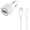 2GO weiß / Kfz-Ladegerät / USB-A / 10 W / 5 V / 2,1 A / mit Lightning-Kabel