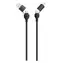 2GO schwarz / 4-in-1-Ladekabel / USB-A, USB-C - USB-C, Lightning / 1,2 m